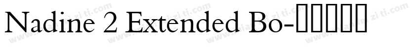 Nadine 2 Extended Bo字体转换
